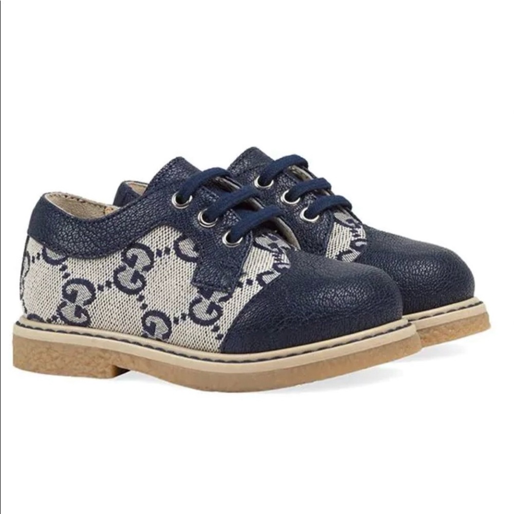 Authentic Gucci Kids GG print brogues size 27